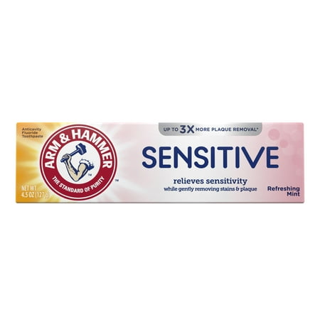 ARM & HAMMER Sensitive Teeth & Gums Toothpaste, Refreshing Mint- Fluoride Toothpaste