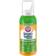 Arm & Hammer Simply Saline Allergy Sinus Nasal Mist 4.6oz- Instant Relief for Allergy Congestion- One 4.6oz Bottle