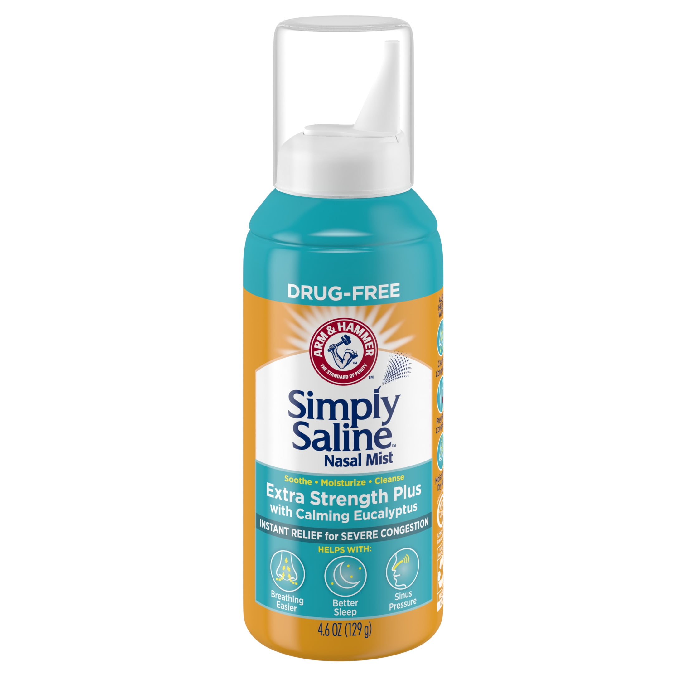 ARM & HAMMER Simply Saline Extra Strength Drug-Free MIst for Severe Nasal Congestion, 4.6 oz