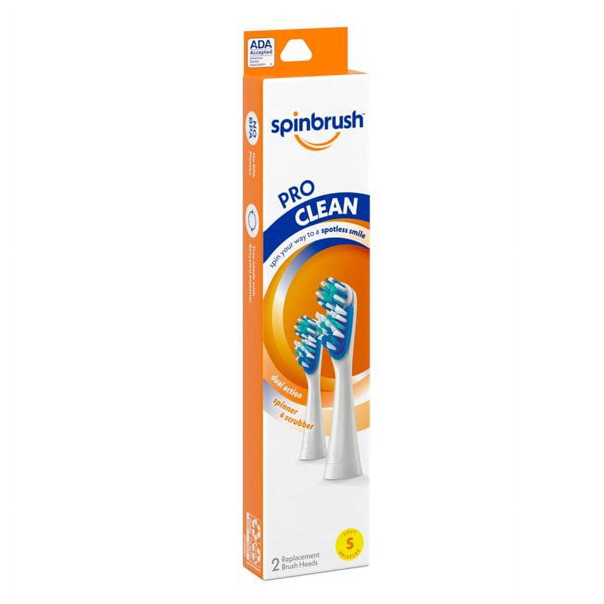 ARM & HAMMER Spinbrush ProClean Replacement Brush Heads, Soft 2 ea