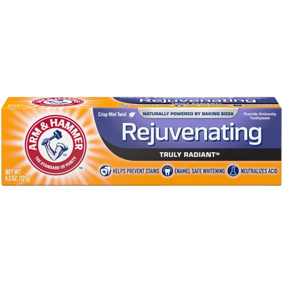 ARM & HAMMER Truly Radiant Rejuvenating Fresh Mint Twist Toothpaste, 4.3 Oz