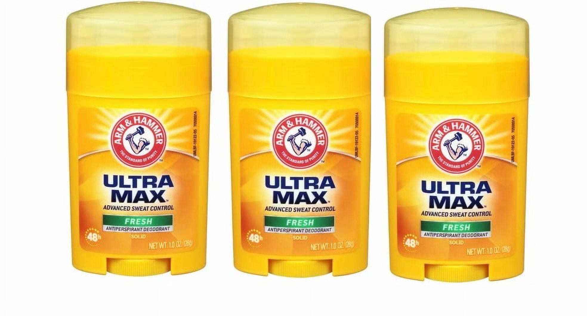 ARM & HAMMER ULTRA MAX Deodorant Active Sport Solid Stick, 1.0 Oz, 3