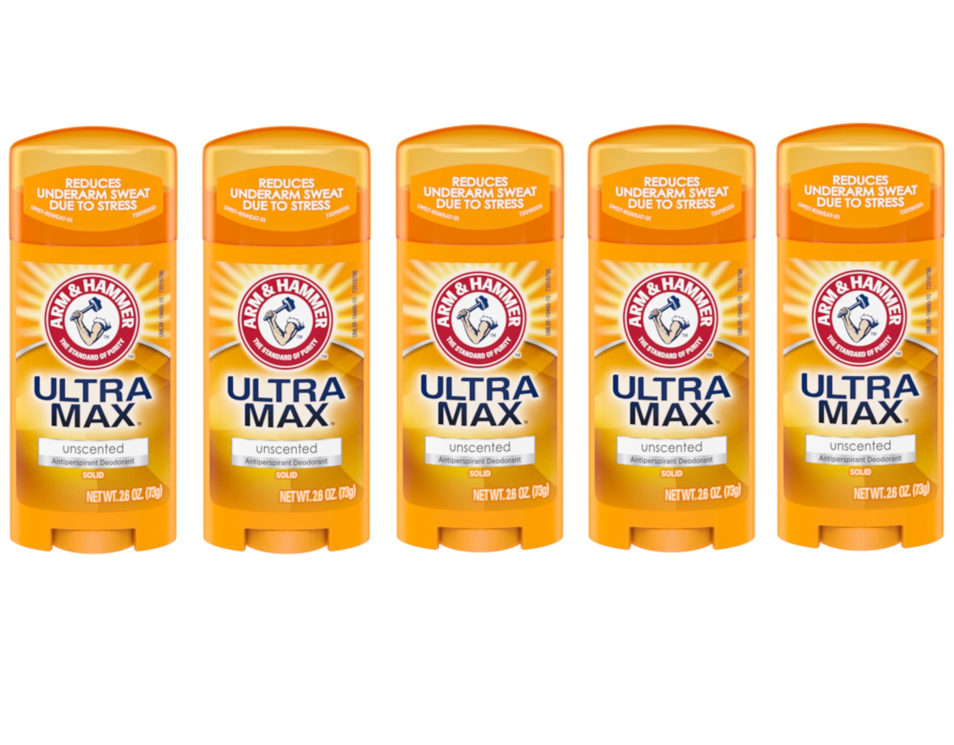 5 Pack - Arm & Hammer ULTRAMAX Deodorant Invisible Solid Unscented 2.6oz Each