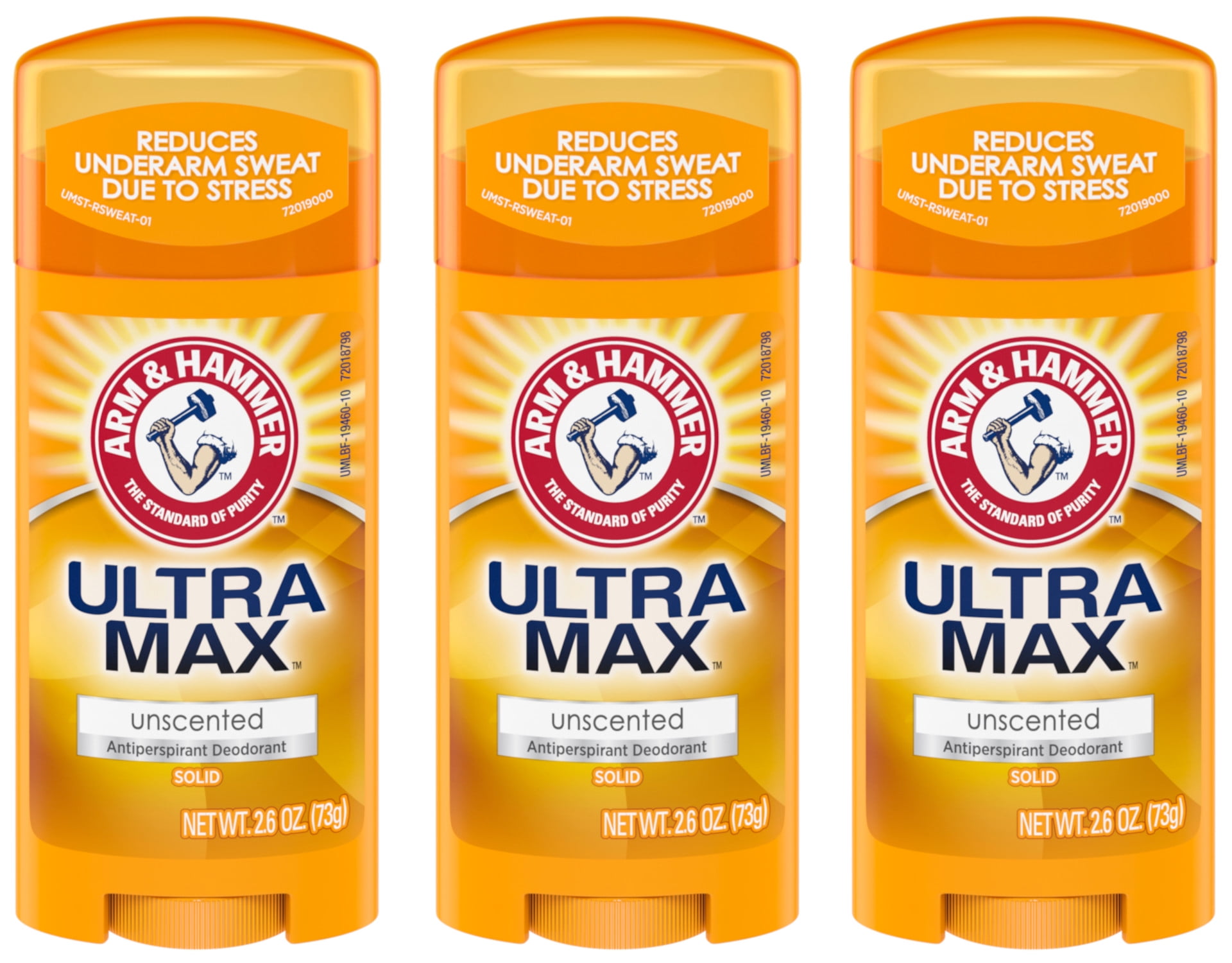 ARM &amp; HAMMER ULTRAMAX Anti-Perspirant Deodorant Invisible Solid Unscented 2.60 oz Pack of 3