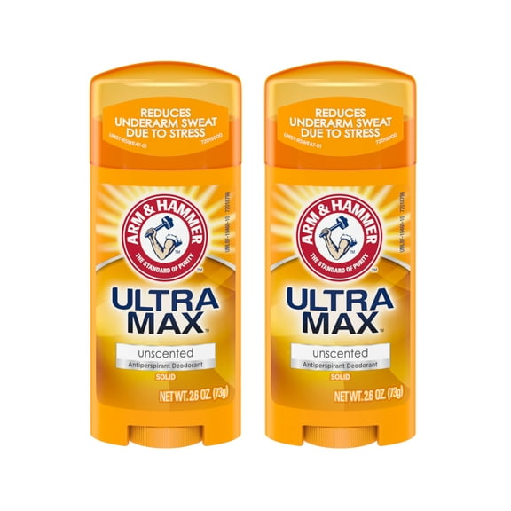ARM & HAMMER ULTRAMAX Anti-Perspirant Deodorant Solid Unscented 2.60 oz (Pack of 2)
