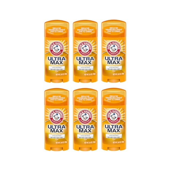 ARM & HAMMER ULTRAMAX Anti-Perspirant Deodorant Solid Unscented 2.60 oz (Pack of 6)