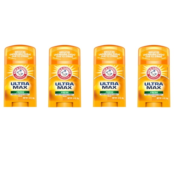 ARM & HAMMER Ultra Max Deodorant & Antiperspirant 1 oz (Pack of 4)