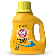 ARM & HAMMMER Liquid Laundry Detergent Soap, Clean Burst Fresh, 33 fl oz, 33 Loads
