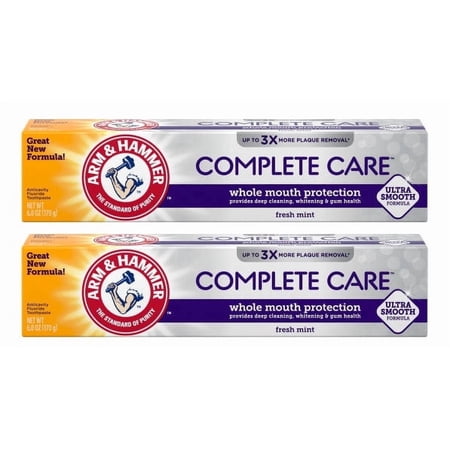 2 Pack Arm & Hammer Complete Care Toothpaste Fresh Mint 6oz Each