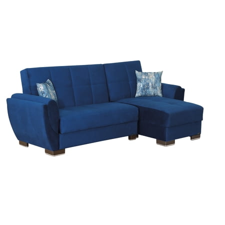 ARMADA AIR LOUNGE SECTIONAL SECTIONAL (L+C) 104 MICROFIBER BLUE