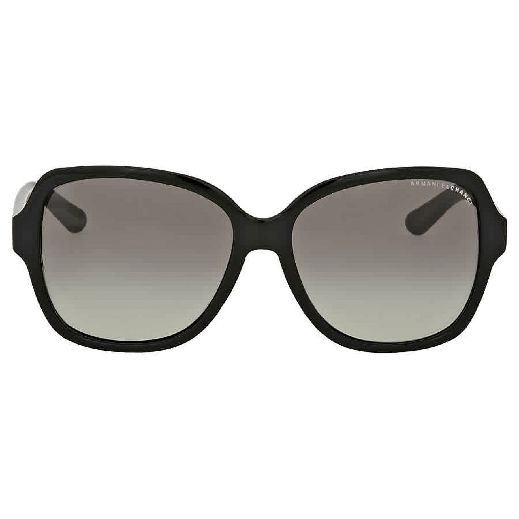 Armani exchange Oversized Women\'s Sunglasses - Black Gradient Armani Exchange AX4158S black frame with gradient grey  main image 4