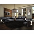 thumbnail image 1 of Armen Living Dallas Leather Sofa Chair with Cowhide Side Panels in Black, 1 of 3