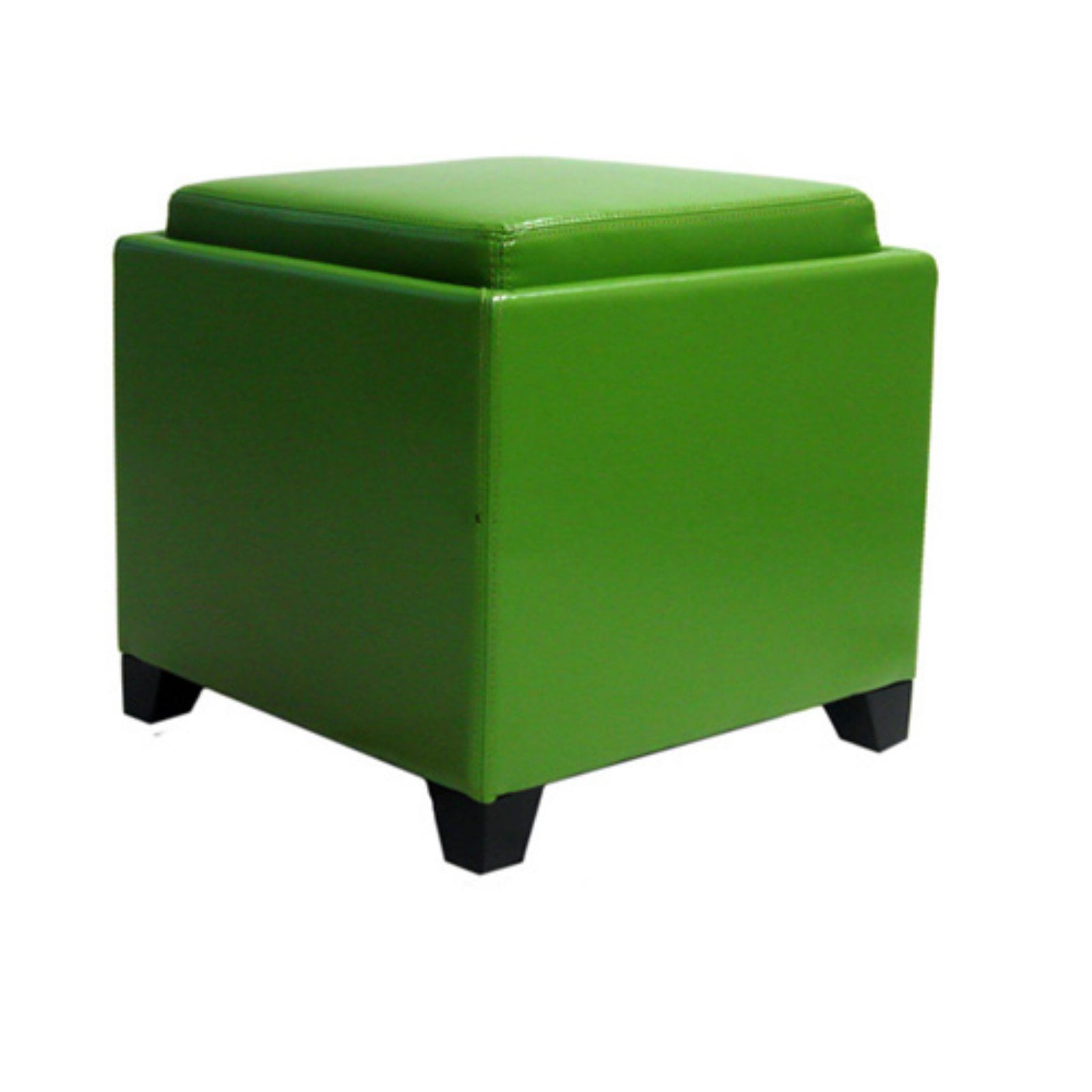 ARMEN LIVING Rainbow Contemporary Storage Ottoman With Tray in Gray