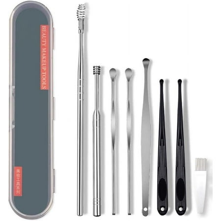 ARMODORRA Earpick Cleaning Set Health Care Tool Ear Wax Remover Cleaner Curette Kit 8pcs