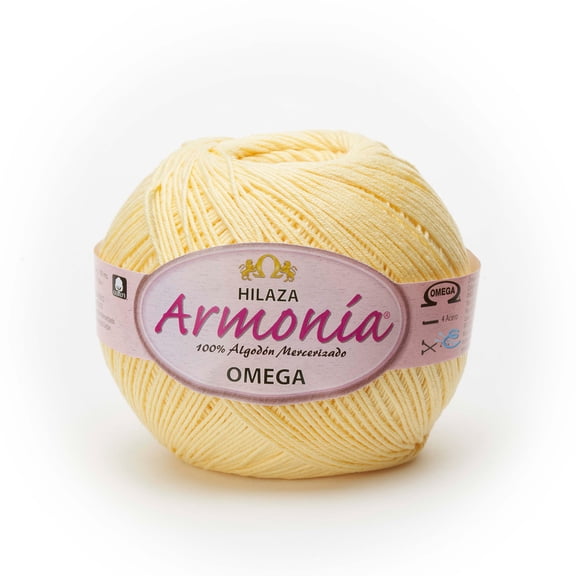 ARMONIA [100grs] by Omega - Fine 100% Mercerized Cotton Thread: 02 - Baby Yellow 02