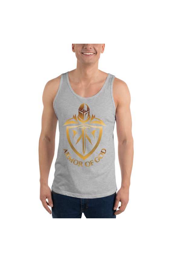 ARMOR OF GOD Men's Tank Top (Athletic Heather, M)