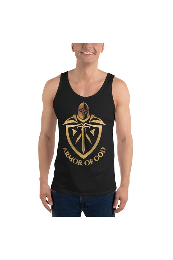 ARMOR OF GOD Men's Tank Top (Black, S)