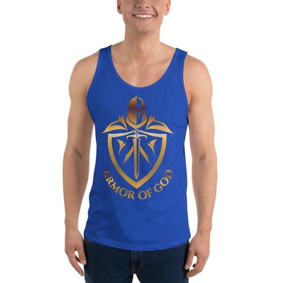 ARMOR OF GOD Men's Tank Top (True Royal, L)