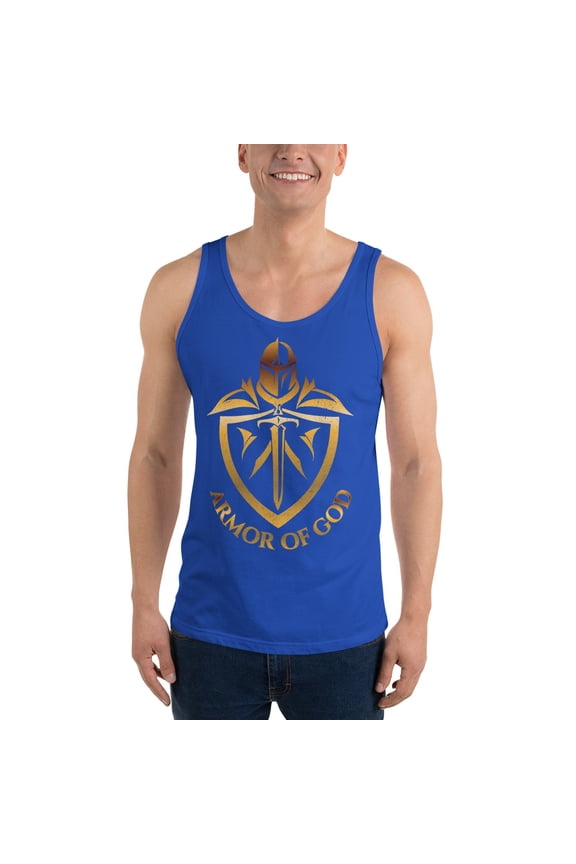 ARMOR OF GOD Men's Tank Top (True Royal, XL)