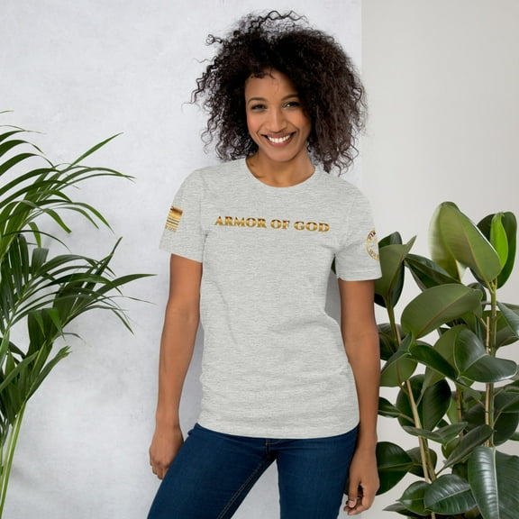ARMOR OF GOD (gold) Unisex t-shirt (Athletic Heather, M)