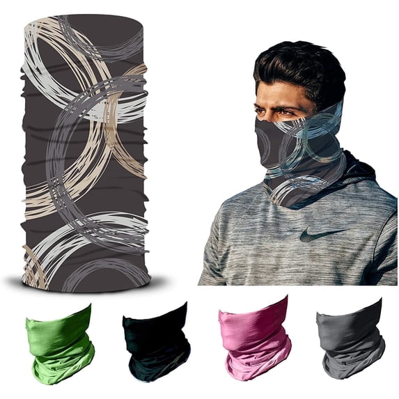 ARMORAY 12 Pack Face Mask, Neck Gaiter, 12-in-1 Headband Scarf, Balaclava, Bandana, Sweatband for Fishing, Hiking, Running & Outdoor Sports, Dustproof & Sun Protection Serene Whirl