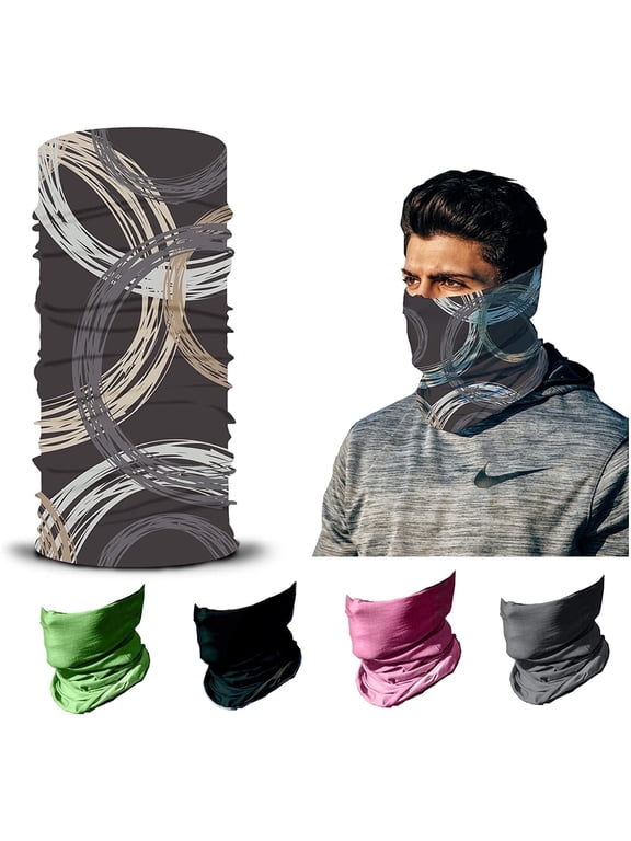 12 Pack Face Mask, Neck Gaiter, 12-in-1 Headband Scarf, Balaclava, Bandana, Sweatband for Fishing, Hiking, Running & Outdoor Sports, Dustproof & Sun Protection Serene Whirl