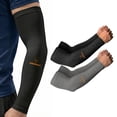 thumbnail image 1 of ARMORAY Compression Arm Sleeves 2 Pairs, Black & Gray UV Protection, Cooling & Tattoo Cover-Up, 1 of 9