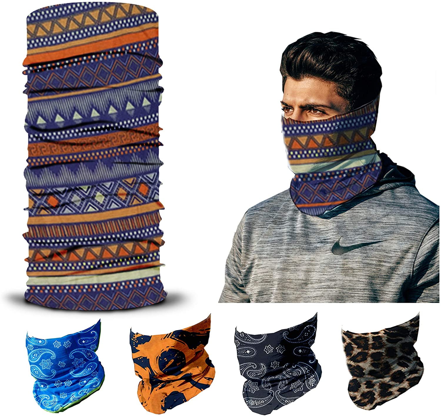 ARMORAY Face Mask ,Head Wrap, Neck Gaiter, Headband, Fishing Mask