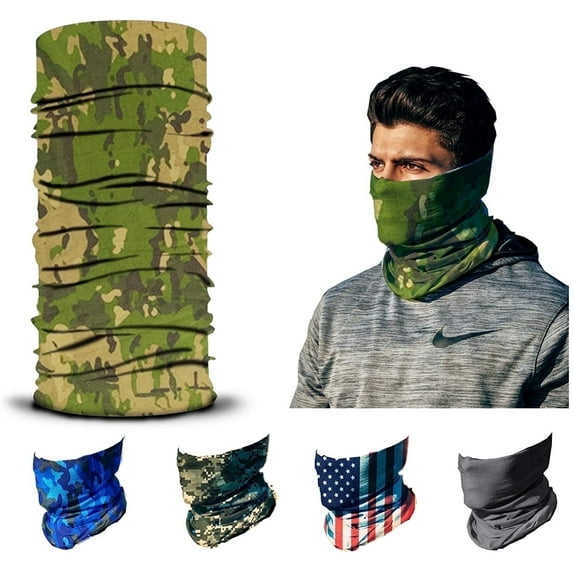 ARMORAY Face Mask ,Head Wrap, Neck Gaiter, Headband, Fishing Mask, Magic Scarf, Tube Mask, Face Bandana Mask, Neck Balaclava and Sport Scarf 12 in 1 Headband Sweatband for Fishing, Hiking, Running