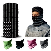 ARMORAY Neck Gaiter Face Mask - 4 Pack Reusable UV & Dust Protection Cloth for Men, Women & Kids USA Edition