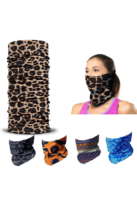 Neck Gaiter & Head Wrap - 12-in-1 Multifunctional Bandana, Headband, and Scarf for Fishing, Hiking, Running (Alluring Azure)