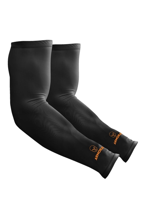 UV Protection Cooling Arm Sleeves Black 1 Pair Compression & Sun Protection for Men & Women