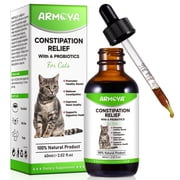 ARMOYA Cat Constipation Relief, Natural Supplement with 6 Probiotics, Digestive Support 2 fl.oz