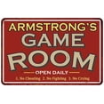 thumbnail image 1 of ARMSTRONG'S Game Room Sign Vintage 8 x 12 High Gloss Metal 208120001012, 1 of 1