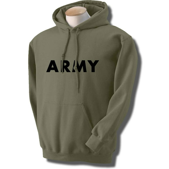 ARMY Hooded Sweatshirt in Military Green