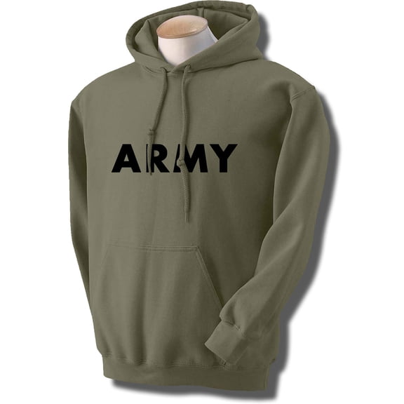ARMY Hooded Sweatshirt in Military Green