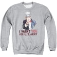 thumbnail image 1 of ARMY/I WANT YOU - ADULT CREWNECK SWEATSHIRT - ATHLETIC HEATHER - 3X, 1 of 1