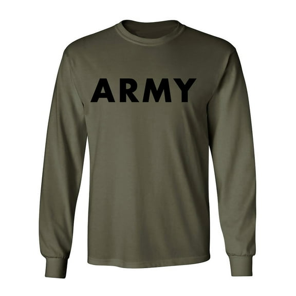 ARMY Long Sleeve T-Shirt in military green