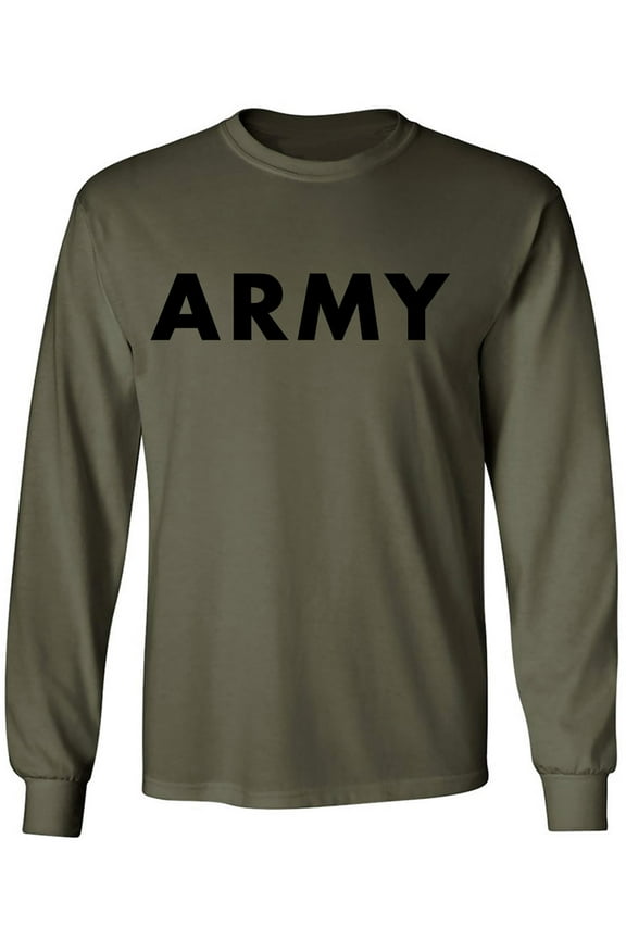 ARMY Long Sleeve T-Shirt in military green