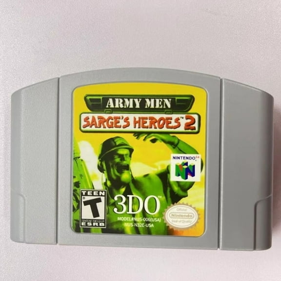 ARMY MEN SARGES HEROS 2 - N64 Game Cartridge (US Version)