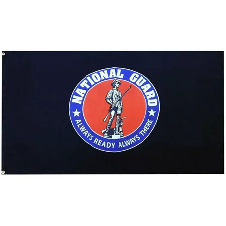 ARMY National Guard Always Ready Always There Black 3'x5' 100D Woven Flag
