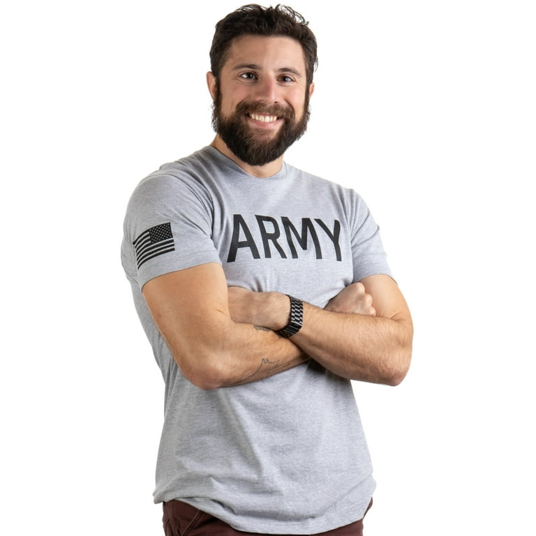 ARMY PT Style Shirt U.S. Military Traning Infantry Workout Grey T shirt Walmart