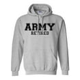 thumbnail image 1 of ARMY Retired BLACK logo Hooded Sweatshirt, 1 of 3