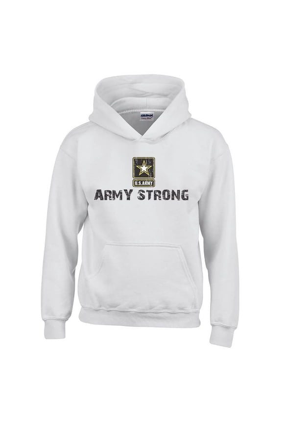 ARMY STRONG Star Logo HOODIE US Military Army Forces Unisex HOODIE Size Medium Color White
