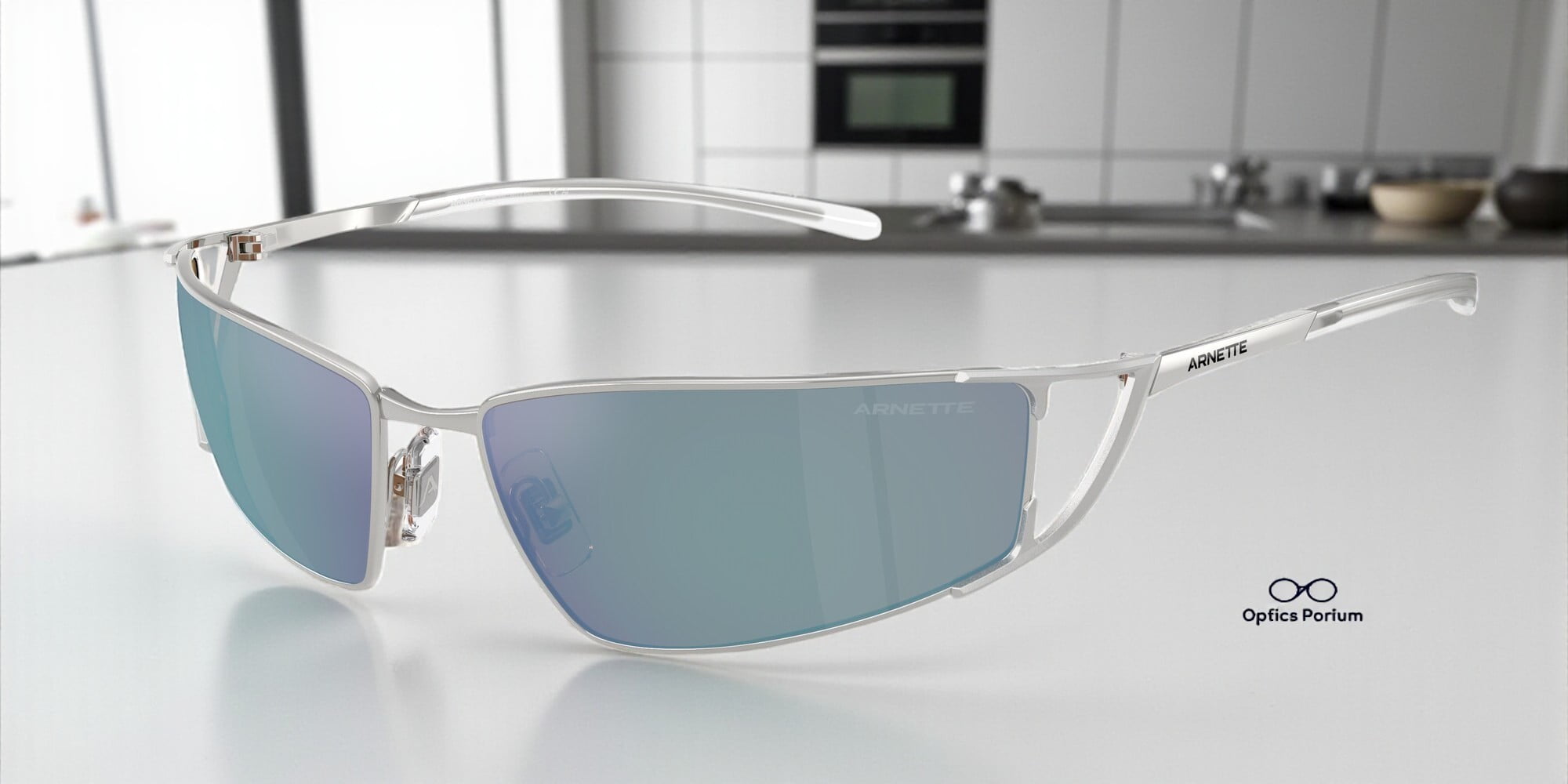 ARNETTE AN3093 736 Y7 The Junction Silver Grey Mirror Blue 64mm