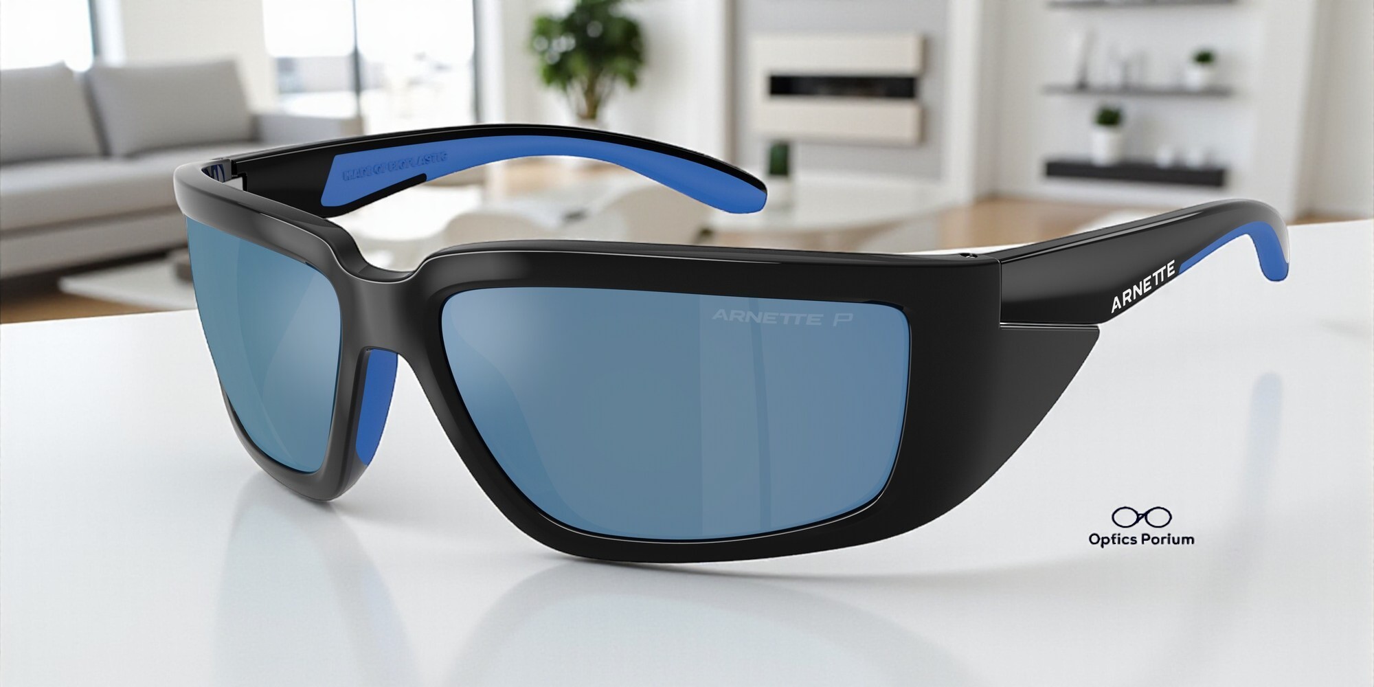 ARNETTE AN4355 275322 Taggit Black Blue Grey Water Polarized 62mm Men Sunglasses