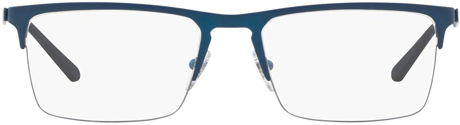 ARNETTE Mens An6118 Tail Metal Rectangular Prescription Eyeglass Frames Matte Blue/Demo Lens 54 Millimeters