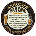 thumbnail image 1 of ARNOLD'S Man Cave Rules 14" Round Metal Sign Garage Wall Decor 100140010246, 1 of 1