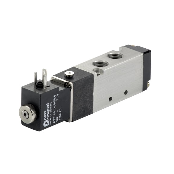 ARO M812SS-120-A 4-Way 2-Position Solenoid Valve, 1/8" NPT/120V, Black CA3