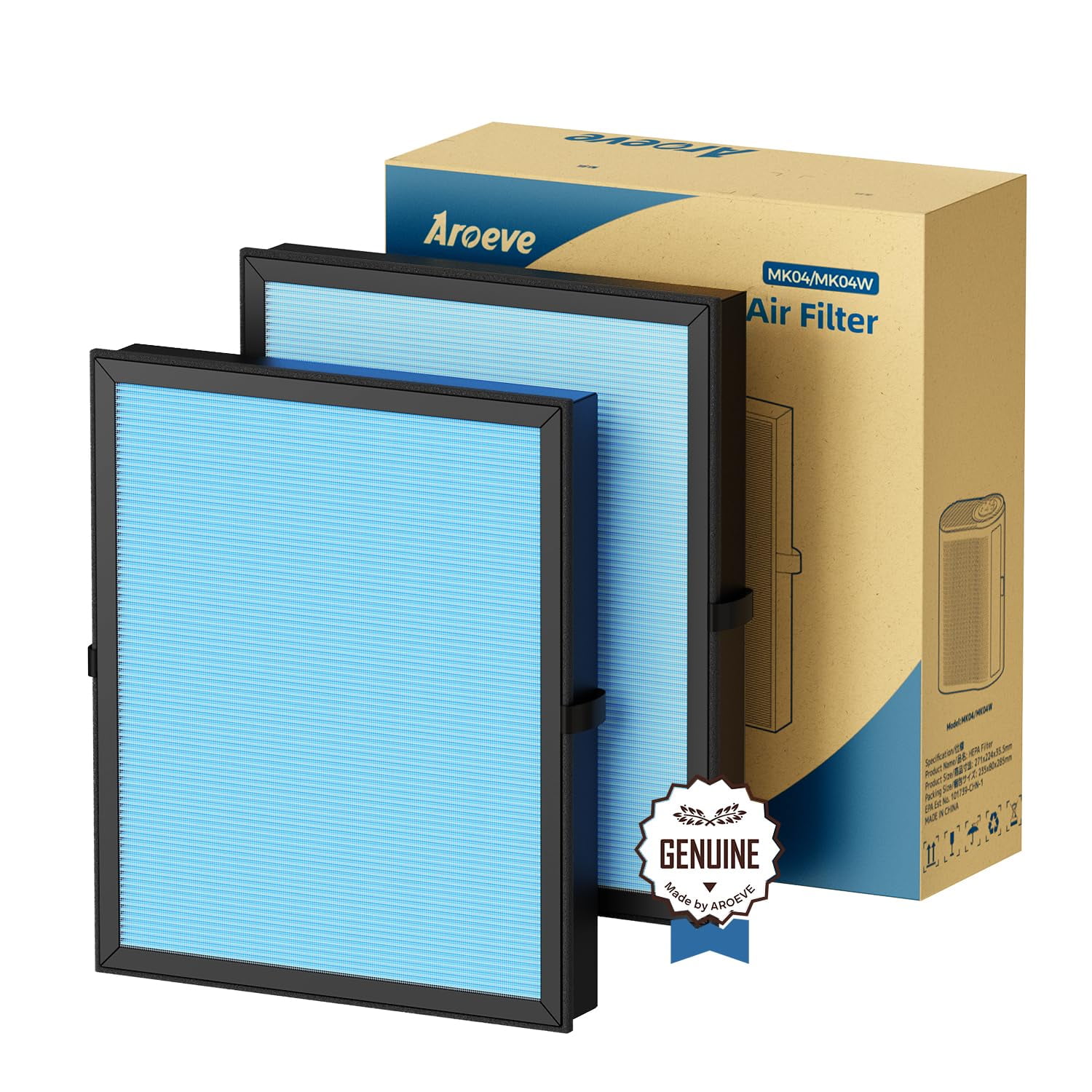 AROEVE MK04 Air Filter Suitable for MK04 for Dust, Pet Dander, Smoke